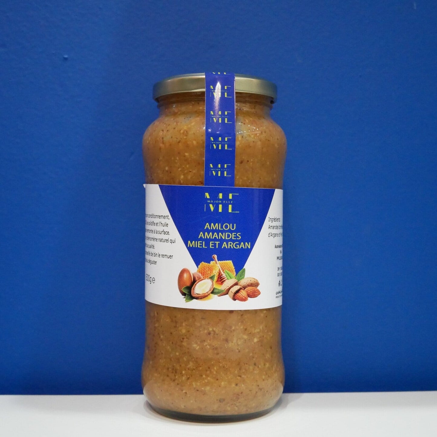 Amlou artisanal aux amandes miel et huile d'argan 500 g- certifié BIO