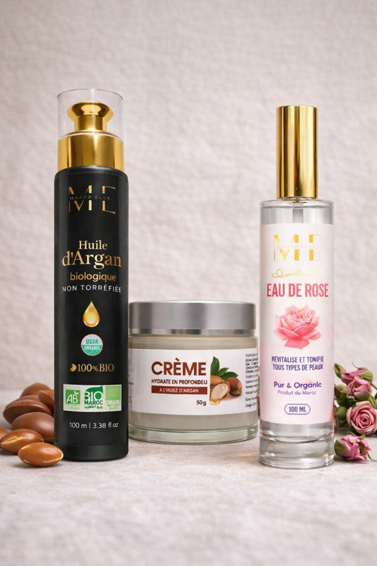 Coffret Rituel Argan Essentiel – Hydratation & Éclat Naturel