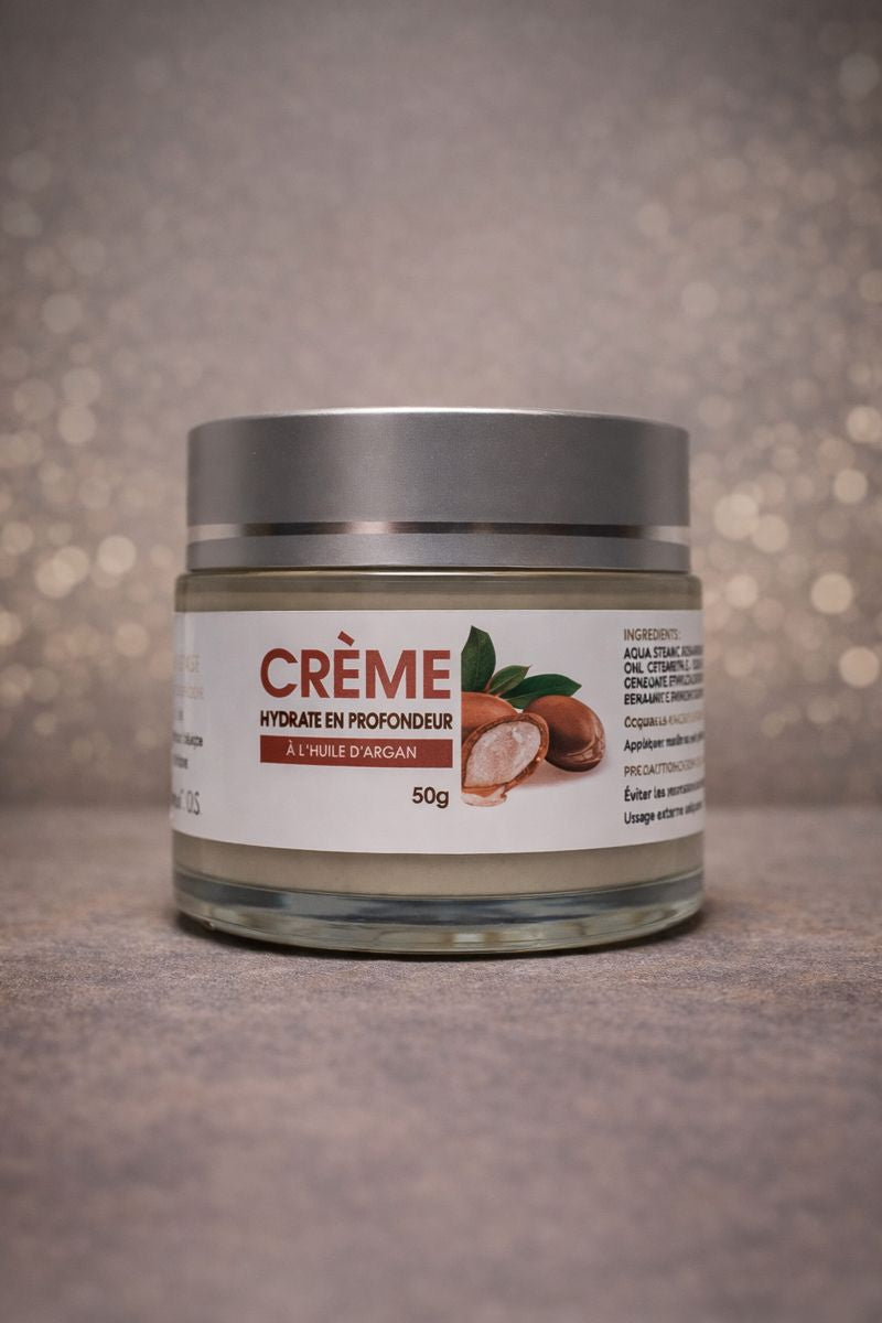 Crème à l’huile d’argan bio Major’Elle 50 g – soin visage nourrissant
