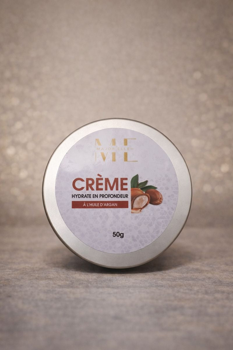 Crème à l'huile d'Argan – Hydratation et Nutrition Intenses pour une Peau Douce et Rayonnante– 50g