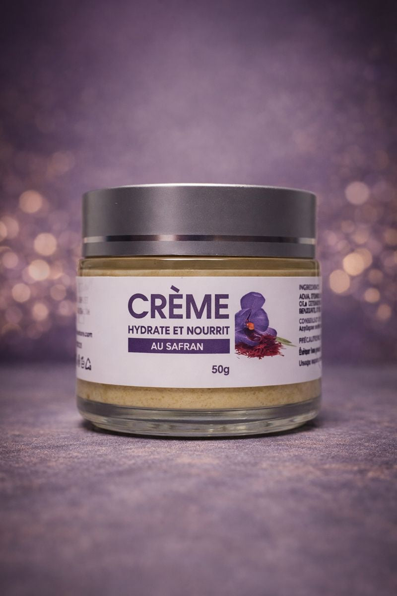 Crème au safran bio et huile d’argan Major’Elle 50 g – soin visage éclat
