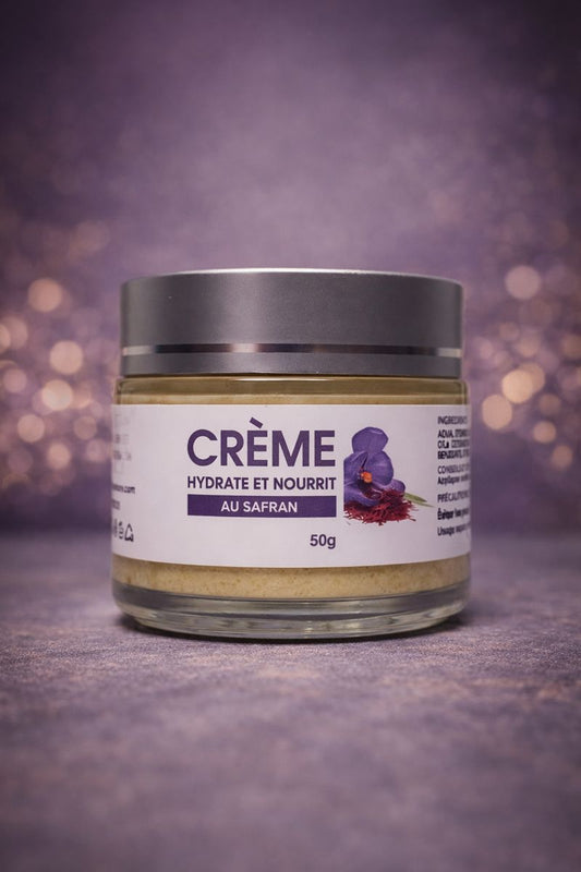 Crème au safran bio et huile d’argan Major’Elle 50 g – soin visage éclat
