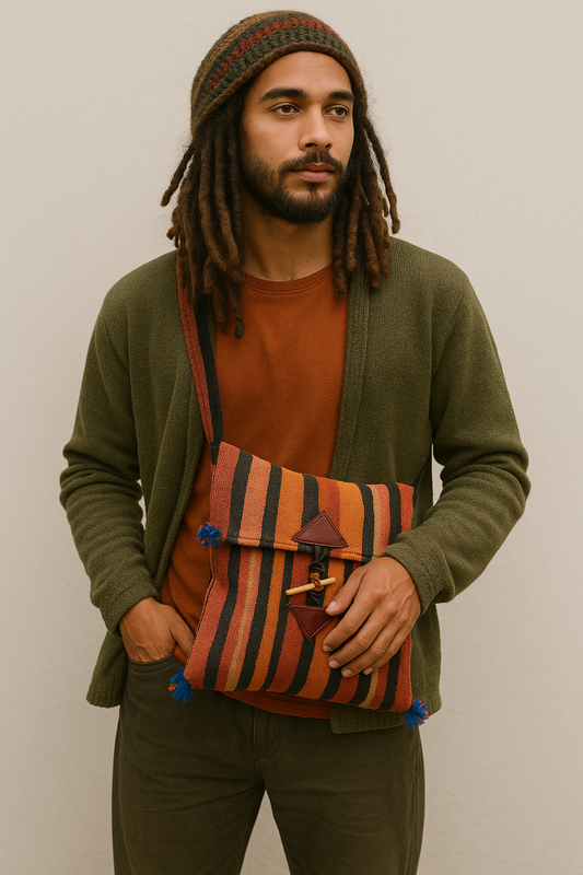Sac Tissé à la Main en Laine – Style Bohème et Authentique