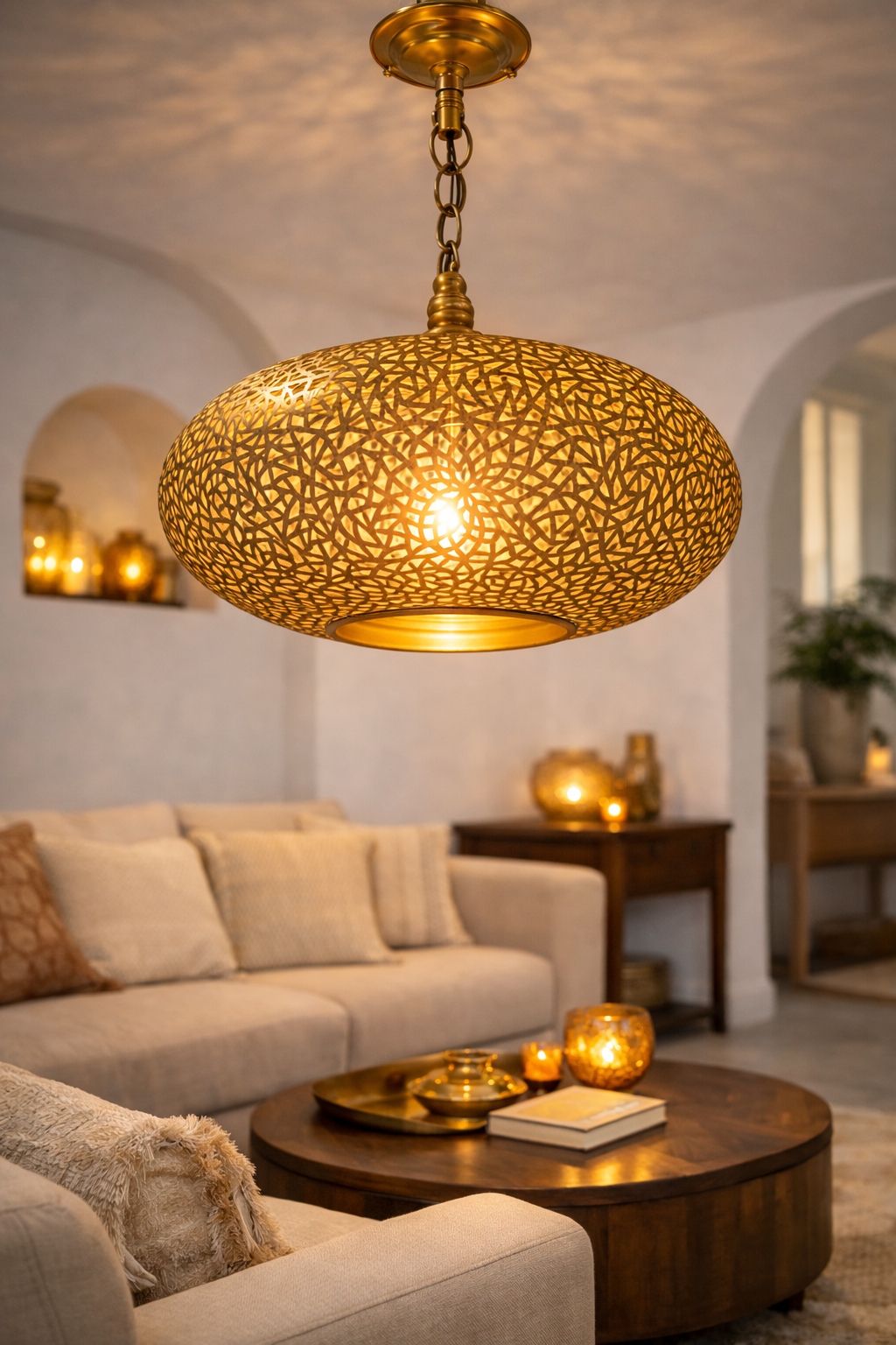 Suspension Artisanale en Laiton – Lumière & Raffinement