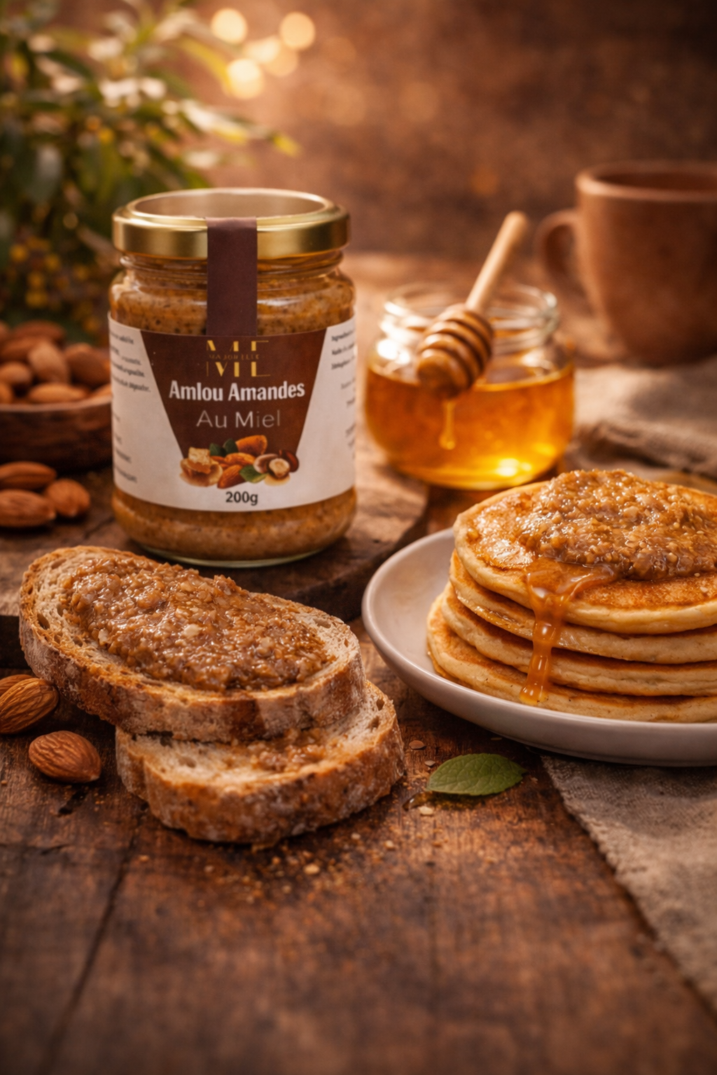 Amlou Artisanal – Amandes, Miel et Huile d’Argan – 200 g