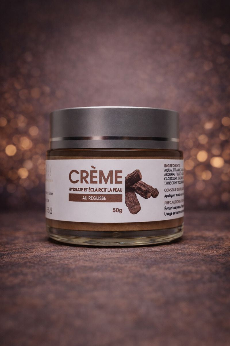 Crème à la réglisse bio et huile d’argan Major’elle 50 g – soin visage unifiant
