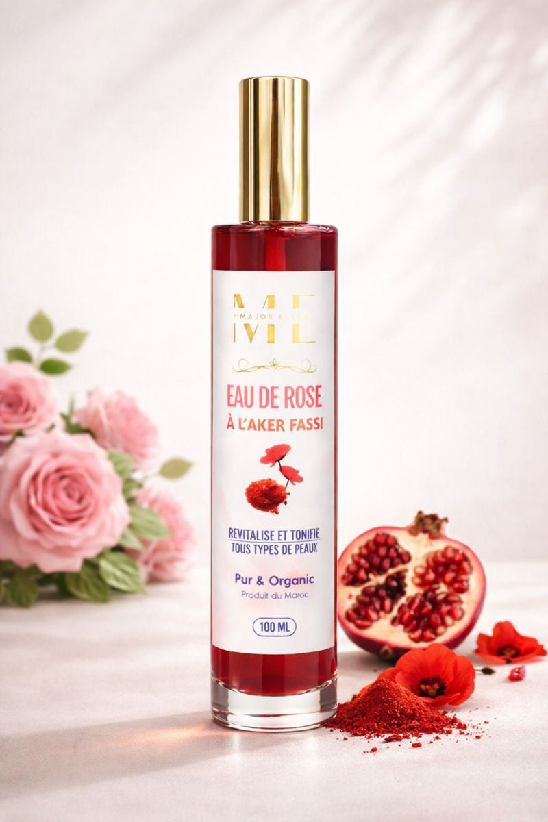Eau de Rose Coquelicot & Écorce de Grenade 100 ml – Soin Anti-Oxydant & Peau Apaisée