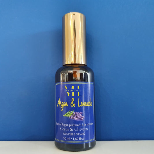 Huile d'Argan parfumée à la lavande-50ml 100% BIO