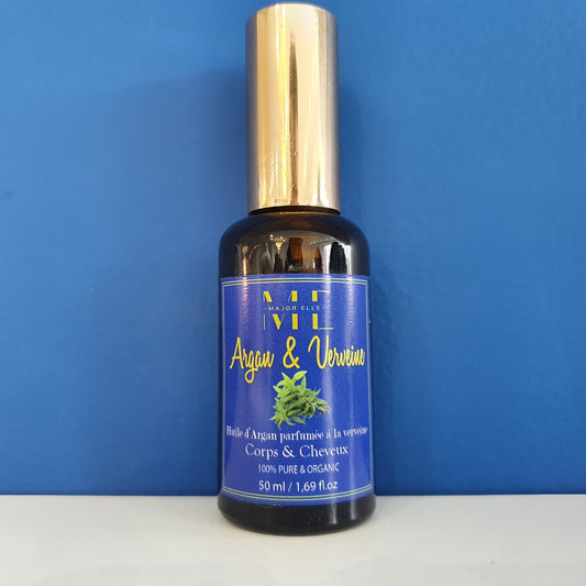 Huile d'Argan parfumée à la verveine-50ml 100% BIO