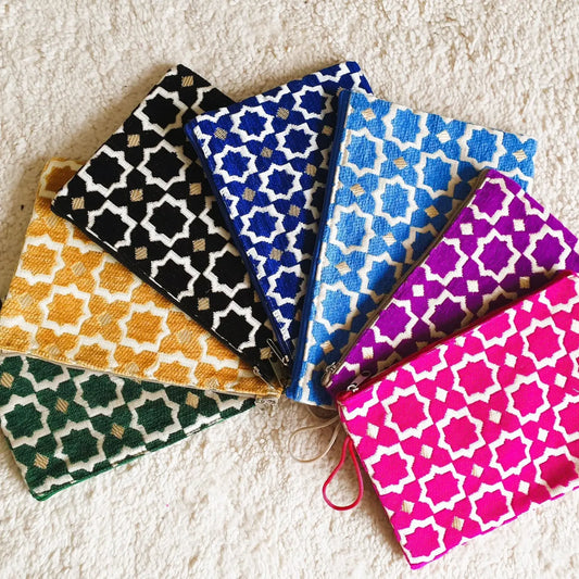 Pochette Zippée Sac à Main Artisanal Andalou Oriental - Fait Main
