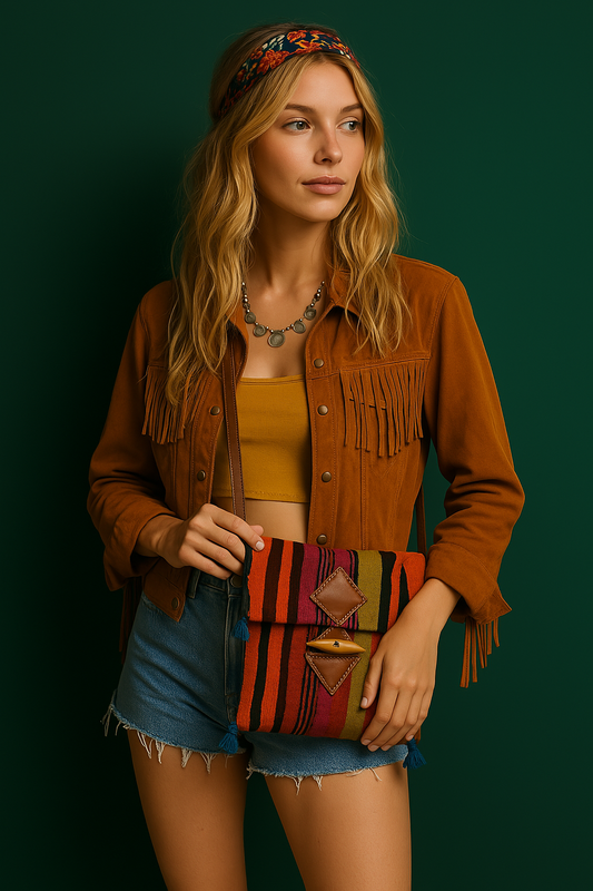 Sac Artisanal en Laine – Look Bohème et Élégance Naturelle